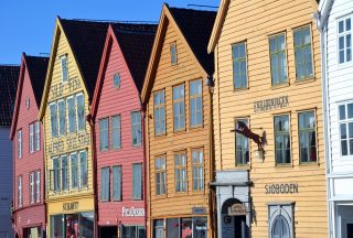 Hus i Bryggen Bergen i Norge