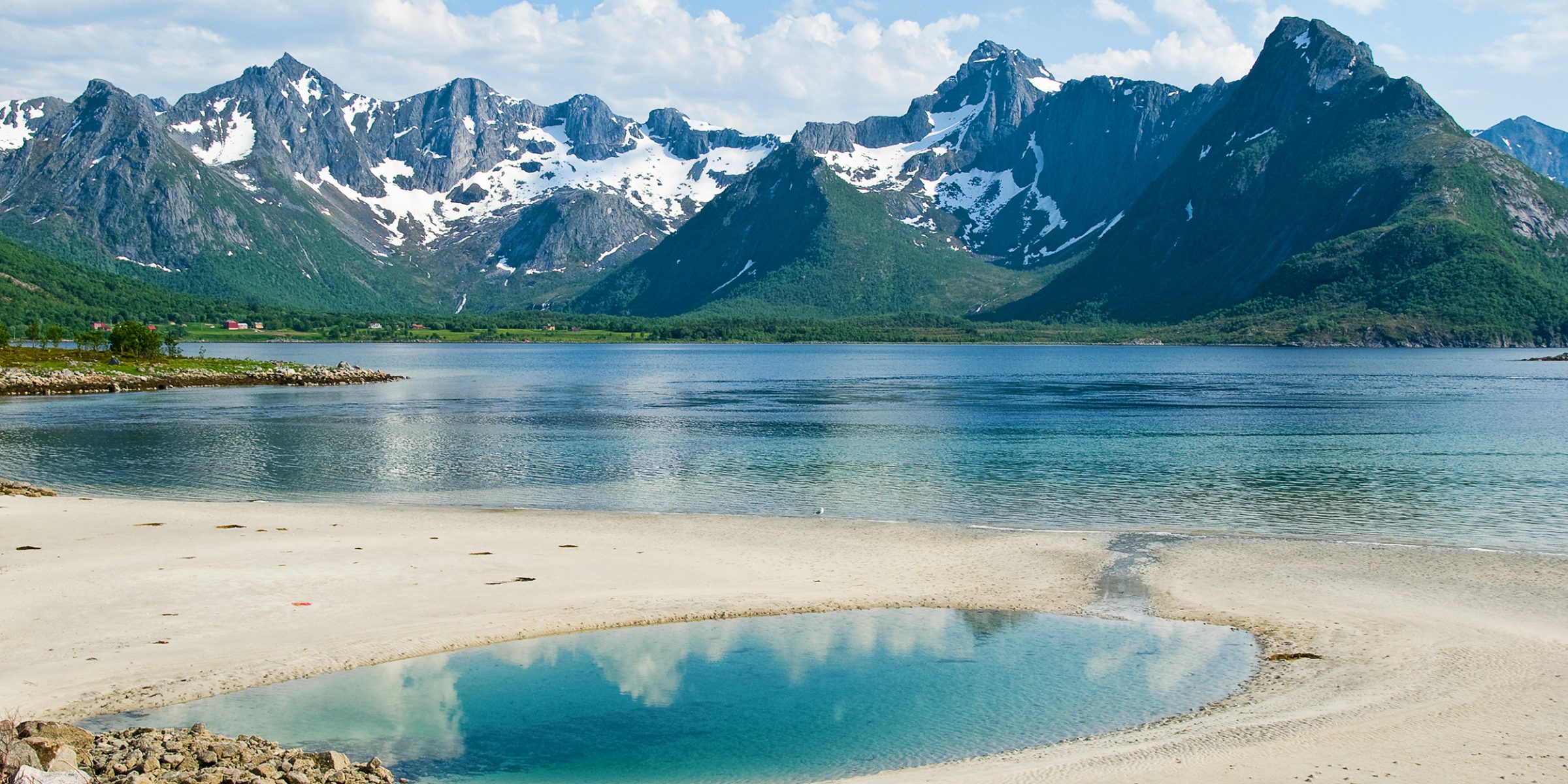 Strand Lofoten Norska Kusten Norge