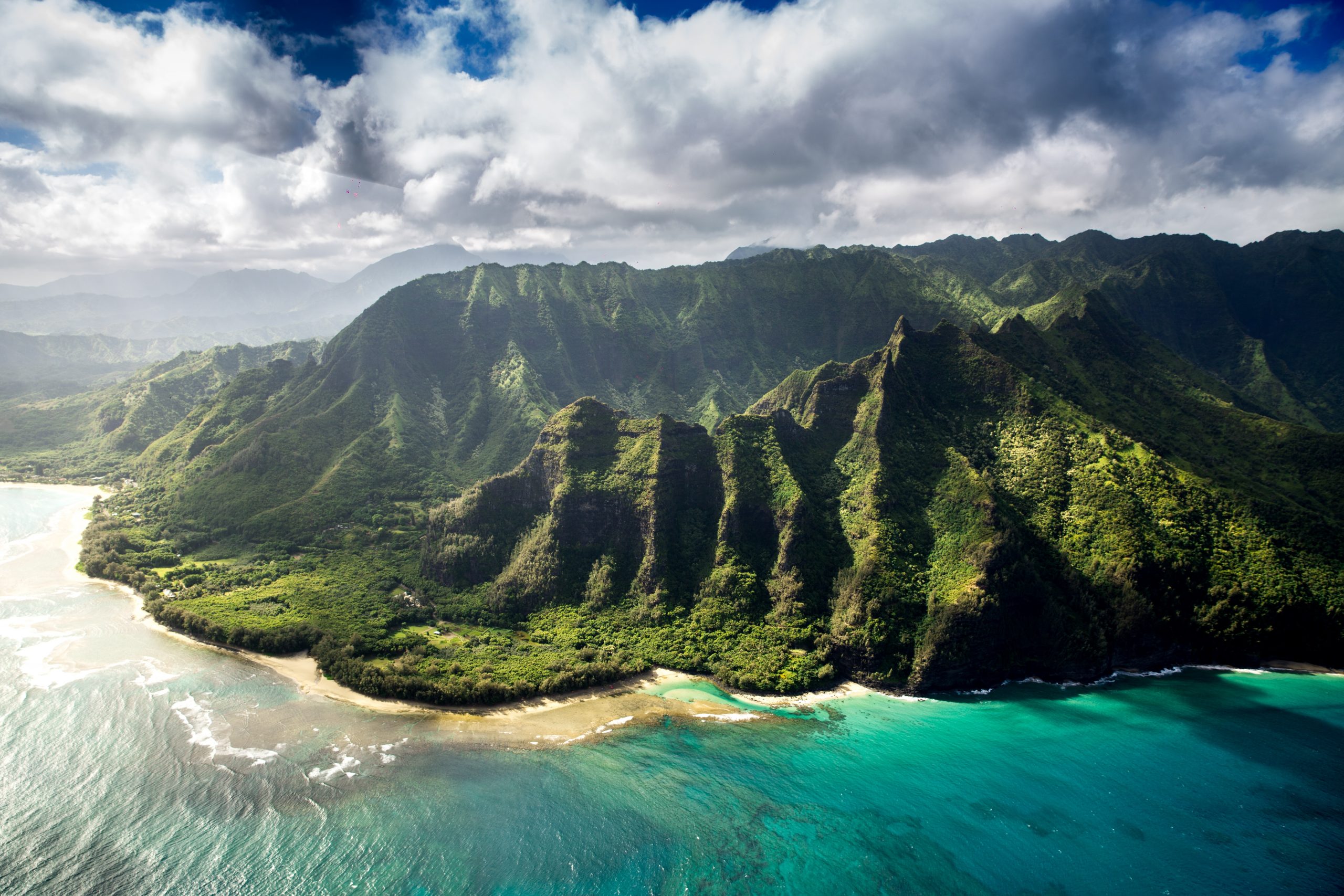 berg vid havet p hawaii