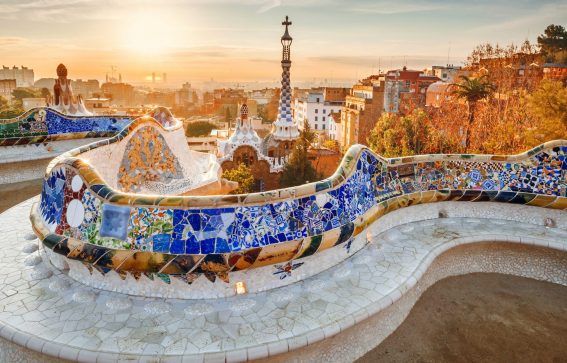 Barcelona stadsvy