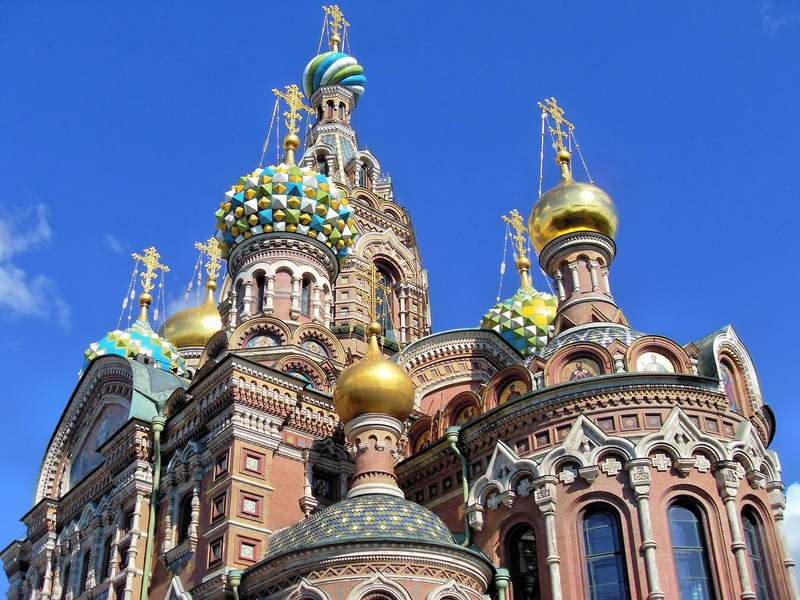 Katedral i St Petersburg Ryssland