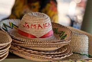 Sombrero med text Jamaica Karibien