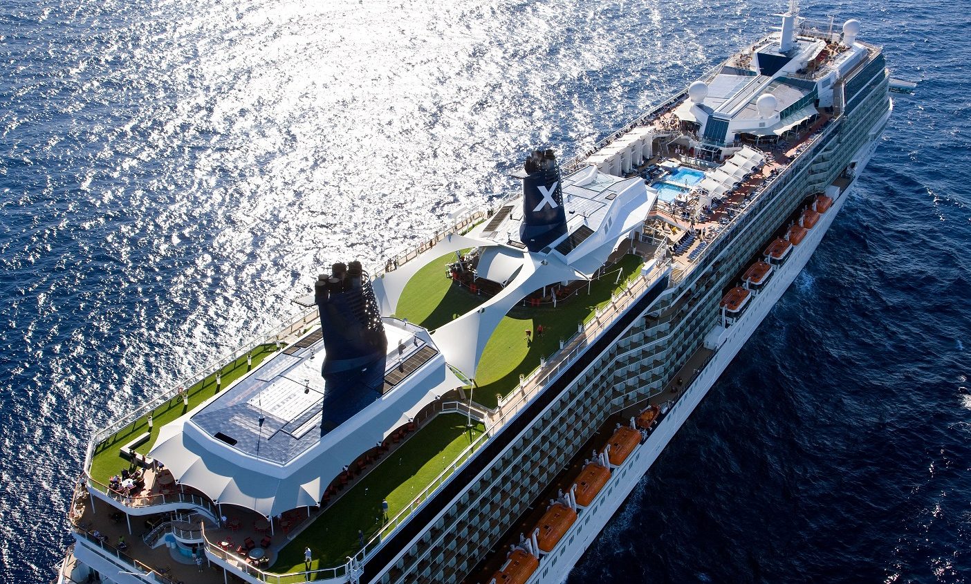 Soldäck vy ombord Celebrity Solstice