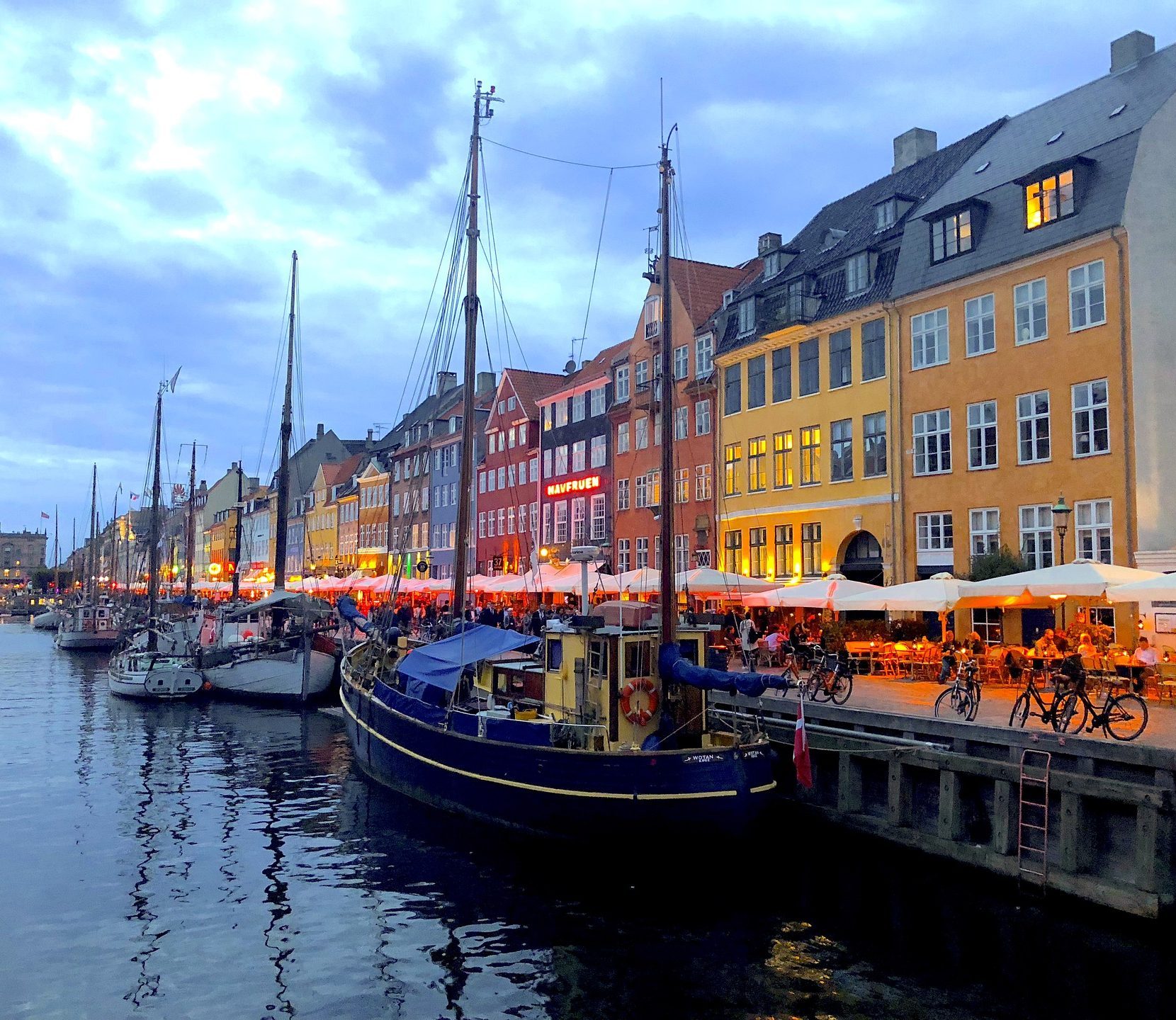Kvällstid i Köpenhamn