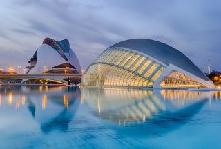 The city of Arts and Science av Calatrava, Valencia, Spanien