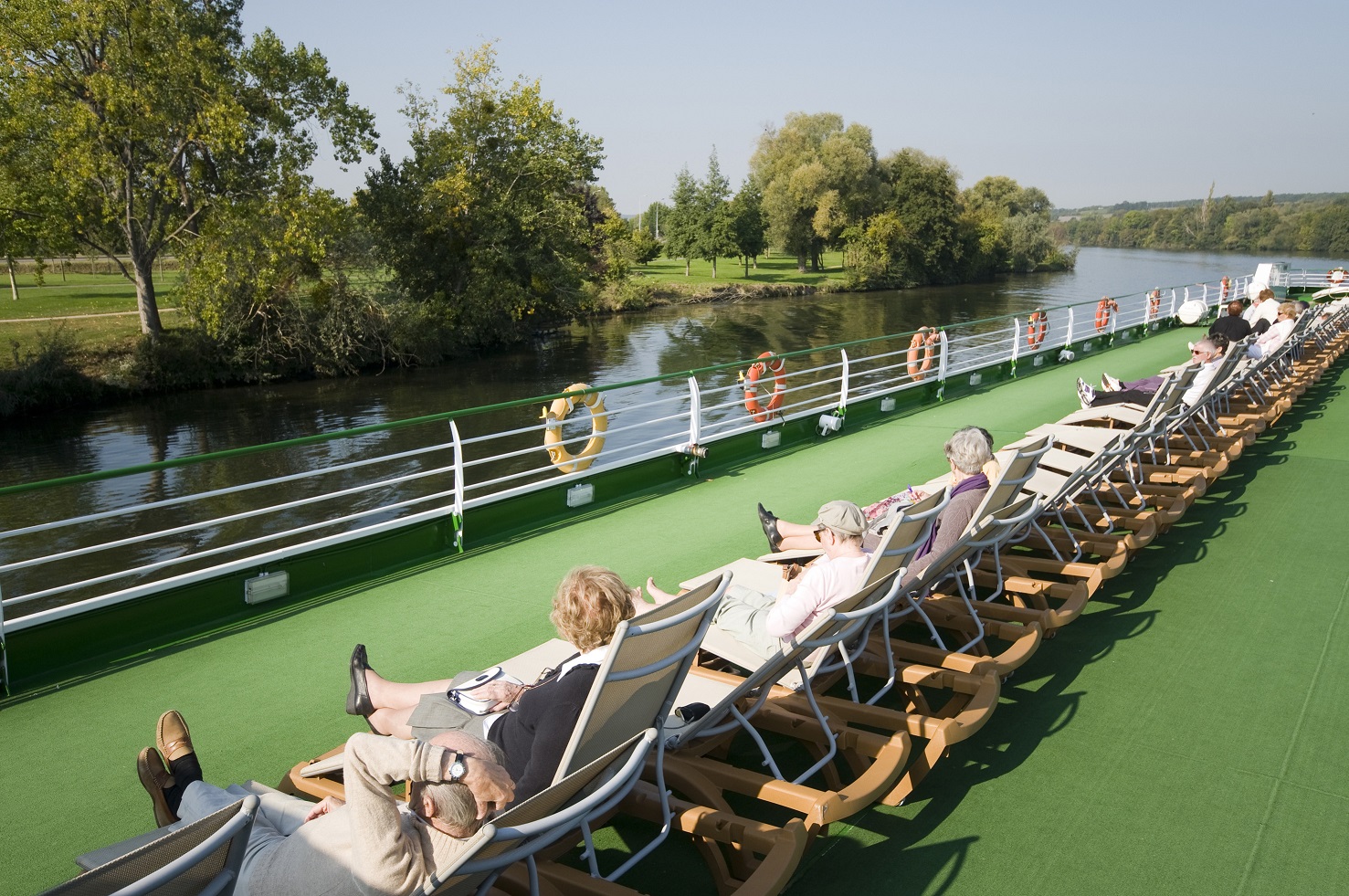 Härliga stunder på däck ombord CroisiEurope kryssning