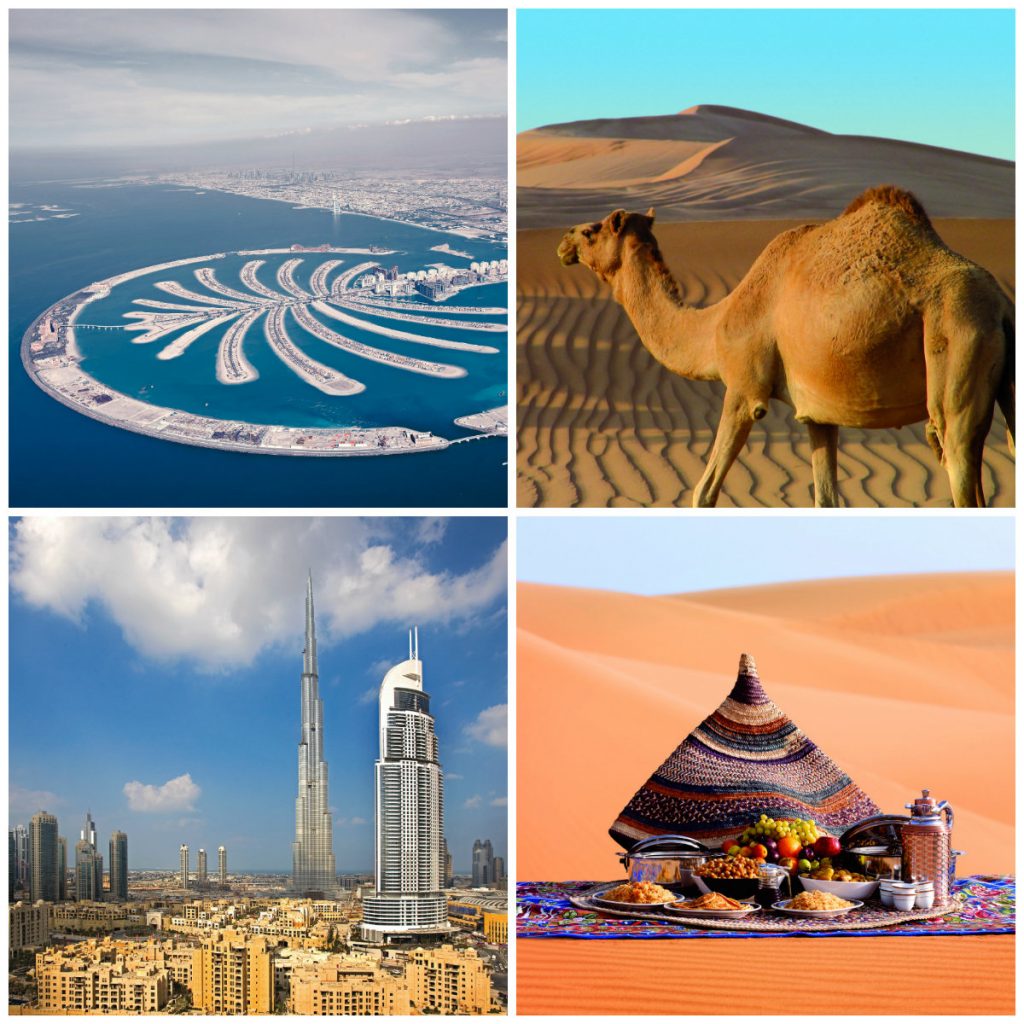 Kollage på Dubai